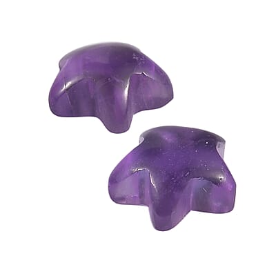 AA African Amethyst Set of 2 (Star 5 mm) 0.32 ctw Loose Gemstone