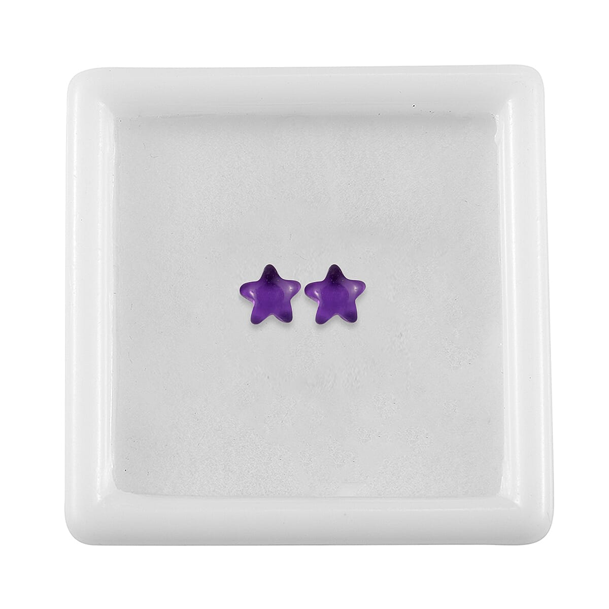 AA African Amethyst Set of 2 (Star 5 mm) 0.32 ctw Loose Gemstone