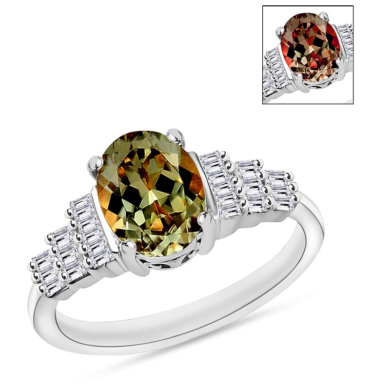 Rhapsody AAAA Turkizite and E-F VS2 Diamond 1.40 ctw Ring in 950 Platinum (Size 10.0) 6 Grams