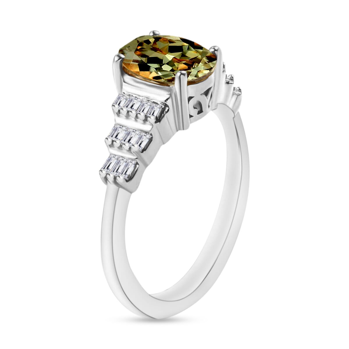 Rhapsody AAAA Turkizite and E-F VS2 Diamond 1.40 ctw Ring in 950 Platinum (Size 10.0) image number 2