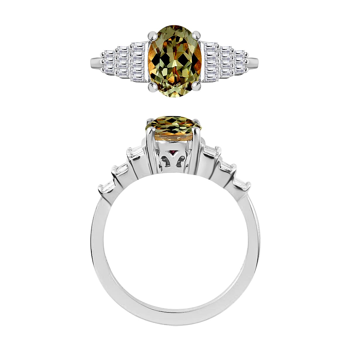Rhapsody AAAA Turkizite and E-F VS2 Diamond 1.40 ctw Ring in 950 Platinum (Size 10.0) 6 Grams