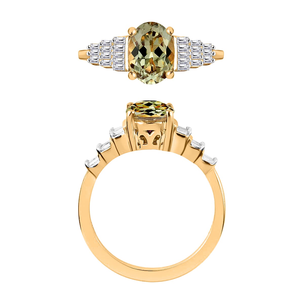 Buy Luxoro Premium Turkizite and G-H SI Diamond 1.40 ctw Ring in 14K ...