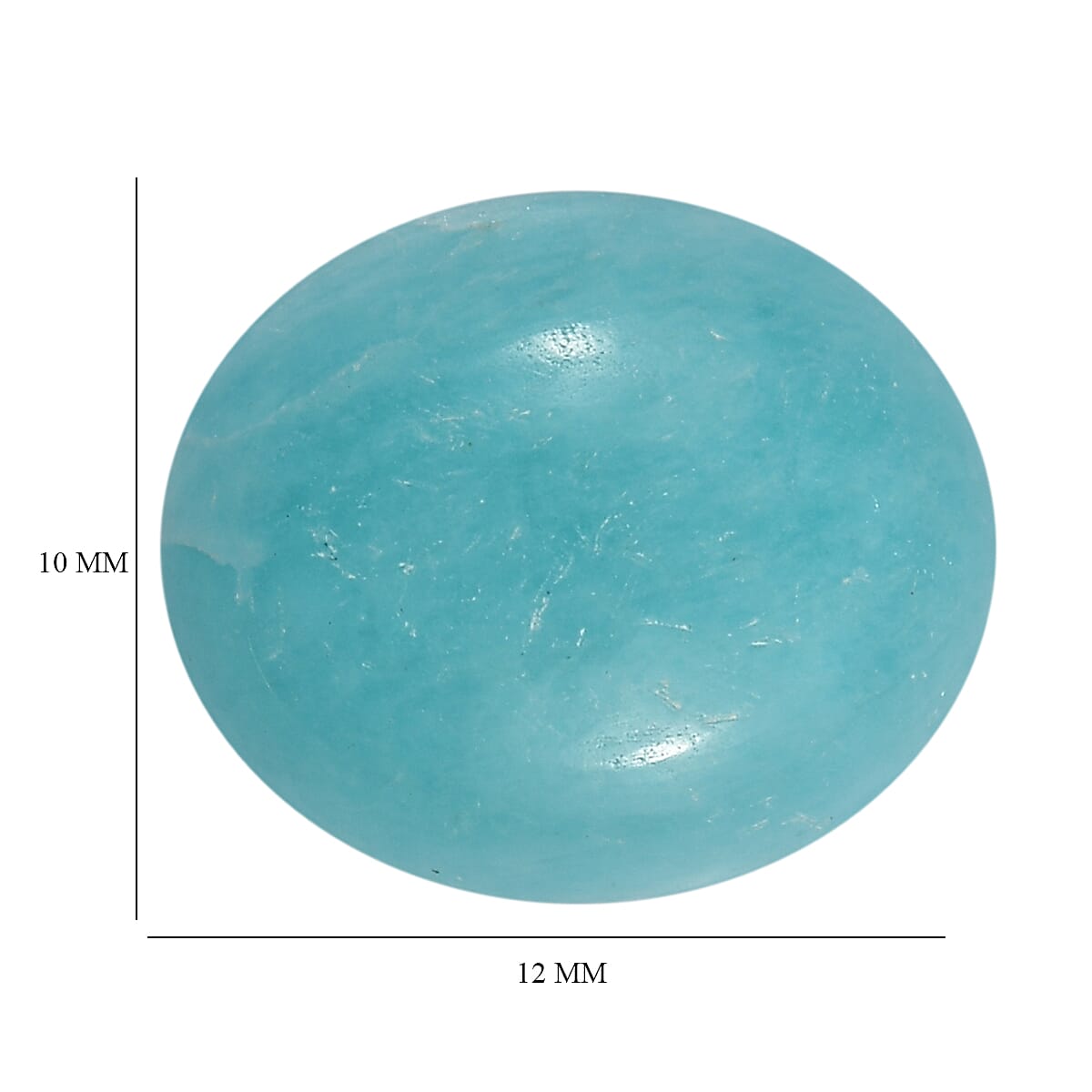 Amazonite (Ovl 12x10 mm) 4.29 ctw Loose Gemstone