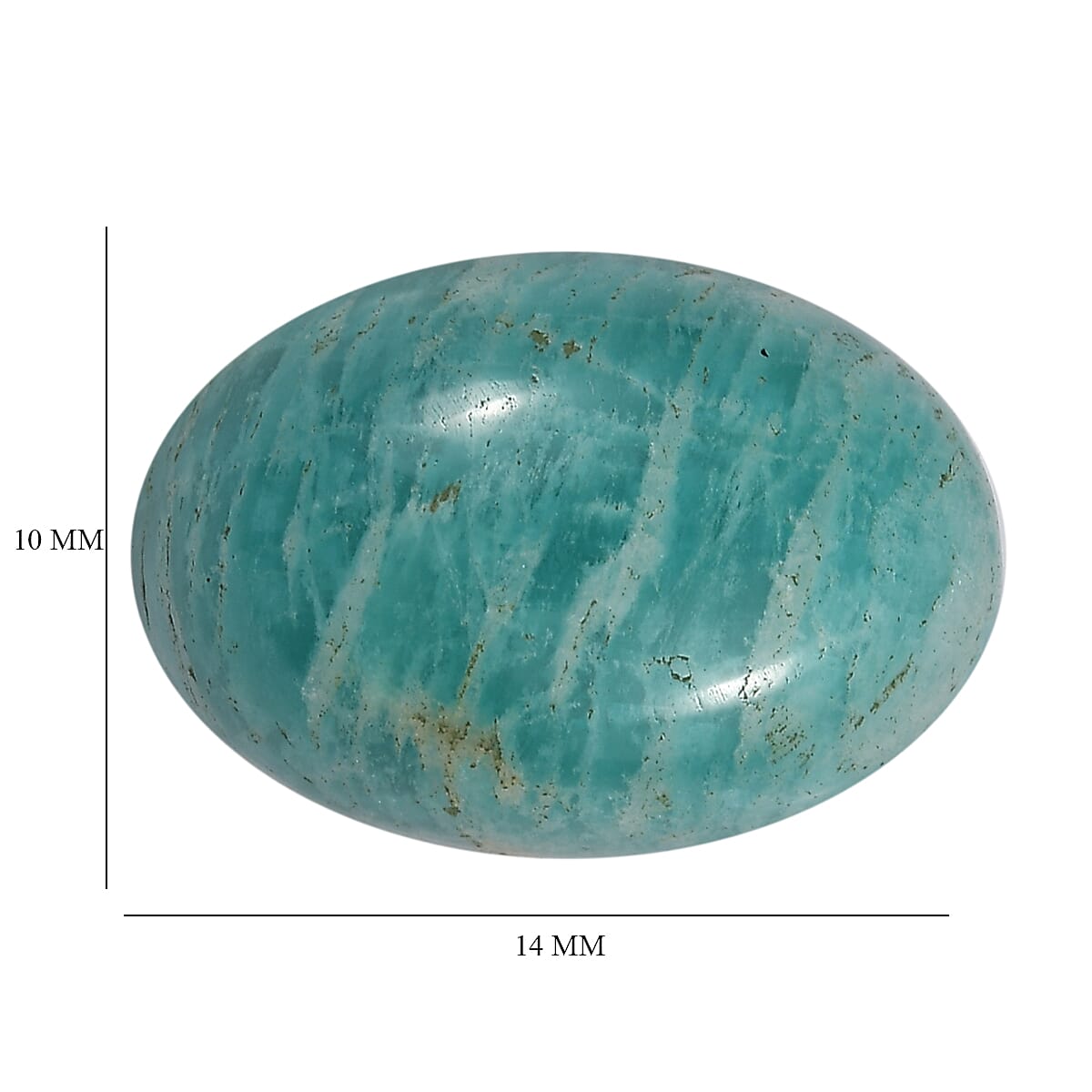 Amazonite (Ovl 14x10 mm) 6.10 ctw Loose Gemstone