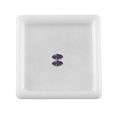Simulated Amethyst Color Diamond Set of 2 (Mrq 5x2.5 mm) 0.40 ctw Loose Gemstone