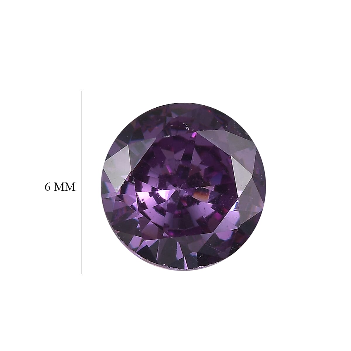 Simulated Amethyst Color Diamond Set of 2 (Rnd 6 mm) 2.62 ctw Loose Gemstone