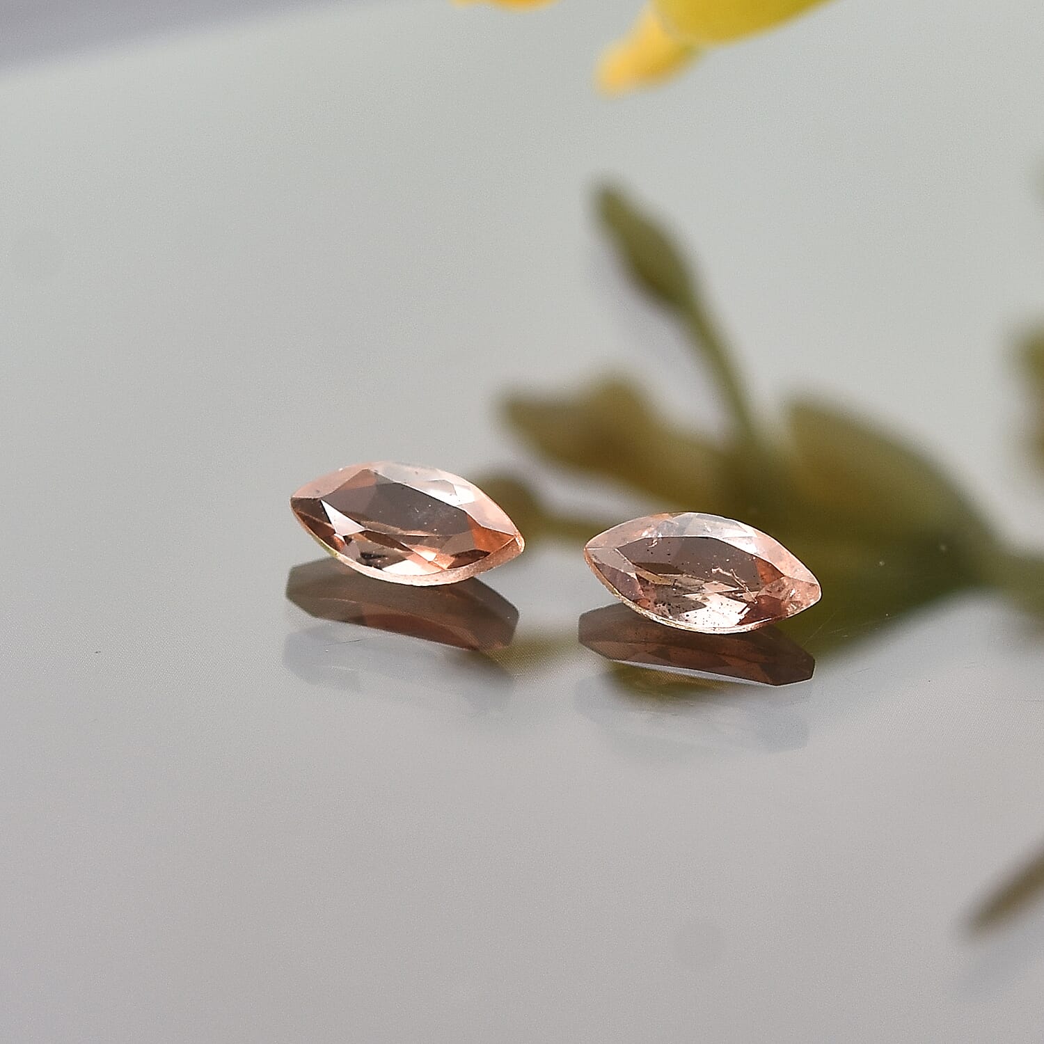 Jenipapo Andalusite Set of 2 (Mrq 5x2.5 mm) 0.24 ctw Loose Gemstone