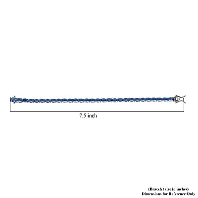 D'Joy Nilamani 15.30 ctw Tennis Bracelet in Rhodium Over Sterling Silv (7.25 In) 