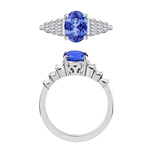 Luxoro Premium Tanzanite and G-H SI Diamond 1.48 ctw Ring in 14K White Gold (Size 10.0) (Del. in 10-12 Days)
