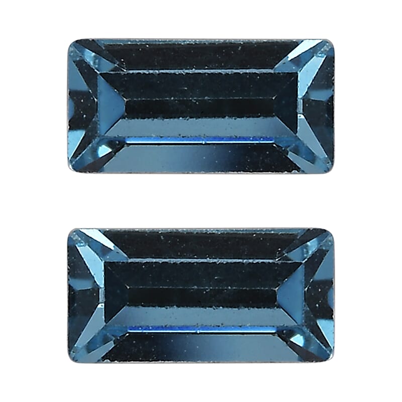 Aquamarine Color Crystal by Swarovski (Bgt 5x2.5 mm) 0.34 ctw Loose Gemstone