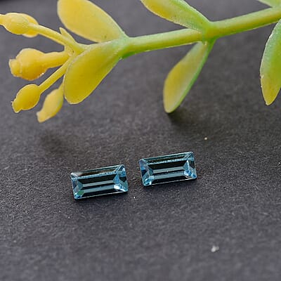 Aquamarine Color Crystal by Swarovski (Bgt 5x2.5 mm) 0.34 ctw Loose Gemstone