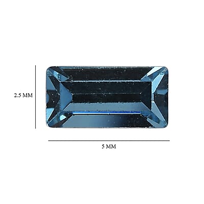 Aquamarine Color Crystal by Swarovski (Bgt 5x2.5 mm) 0.34 ctw Loose Gemstone