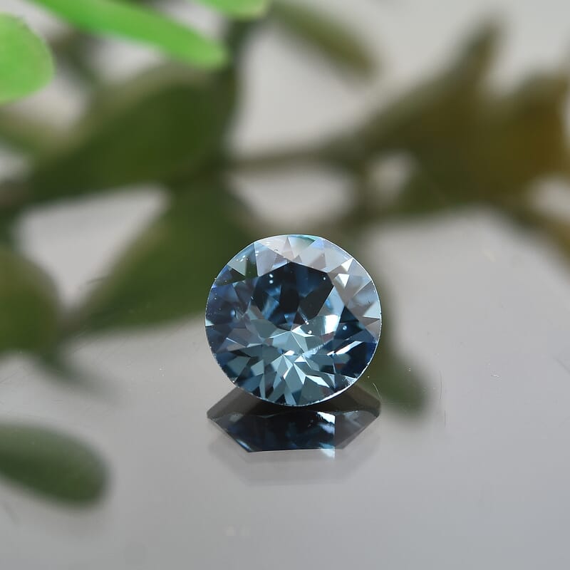 Aquamarine Color Crystal by Swarovski (Rnd 7.25 mm) 1.15 ctw Loose Gemstone