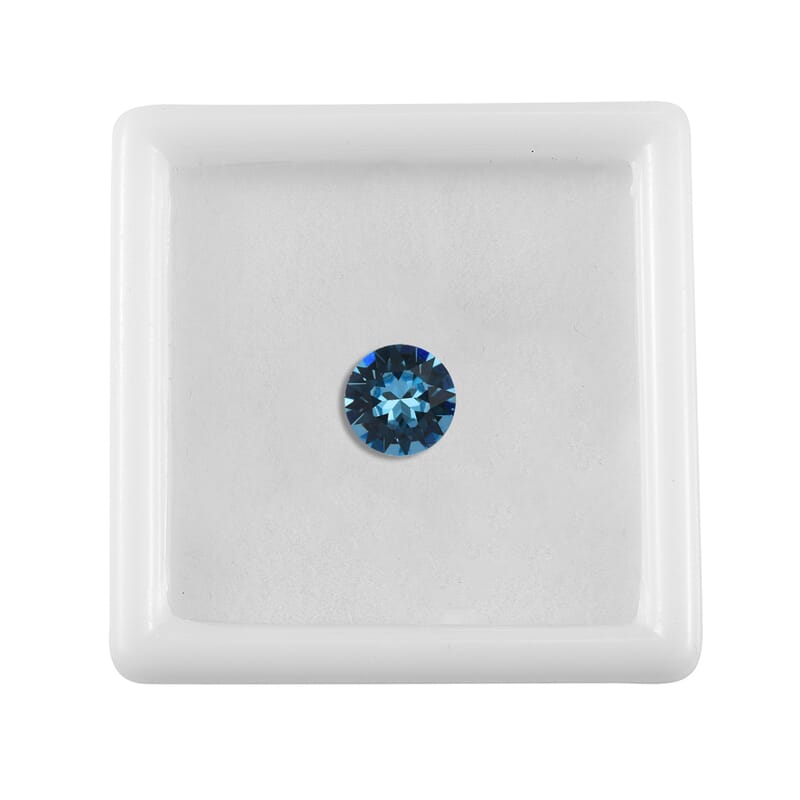 Aquamarine Color Crystal by Swarovski (Rnd 7.25 mm) 1.15 ctw Loose Gemstone