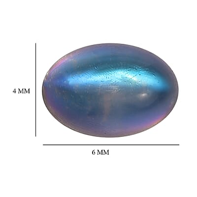 Aurora Moonstone (Ovl 6x4 mm) 0.47 ctw Loose Gemstone