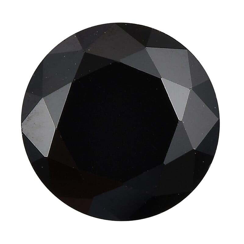 Simulated Black Diamond (Rnd 8 mm) 3.29 ctw Loose Gemstone