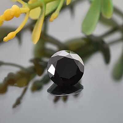 Simulated Black Diamond (Rnd 8 mm) 3.29 ctw Loose Gemstone