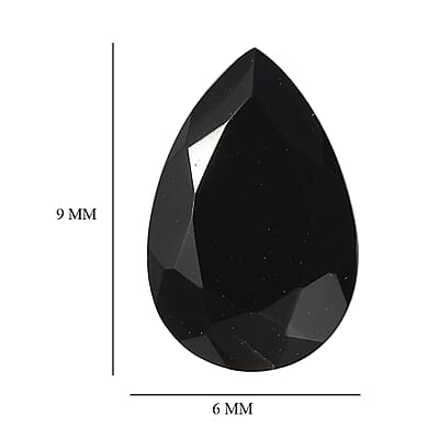 AA Black Onyx Set of 4 (Pear 9x6 mm) 4.37 ctw Loose Gemstone