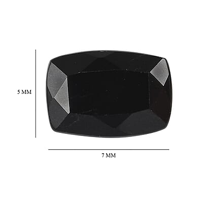 Thai Black Spinel Set of 2 (Cush 7x5 mm) 1.50 ctw Loose Gemstone