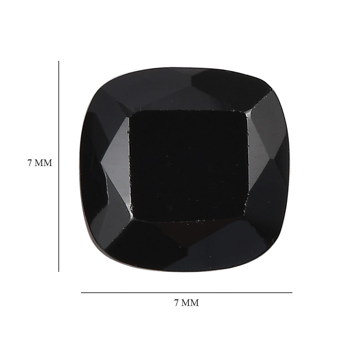 Thai Black Spinel Set of 2 (Cush 7x7 mm) 3.68 ctw Loose Gemstone