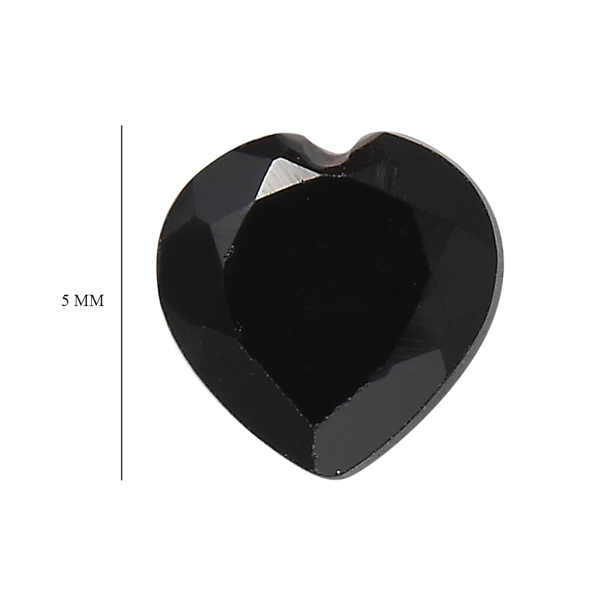 Thai Black Spinel Set of 2 (Hrt 5 mm) 0.99 ctw Loose Gemstone