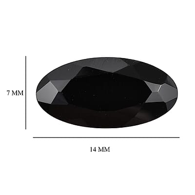Thai Black Spinel (Ovl 14x7 mm) 3.47 ctw Loose Gemstone
