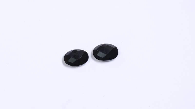 Thai Black Spinel Set of 2 (Ovl 6x4 mm) 1.17 ctw Loose Gemstone