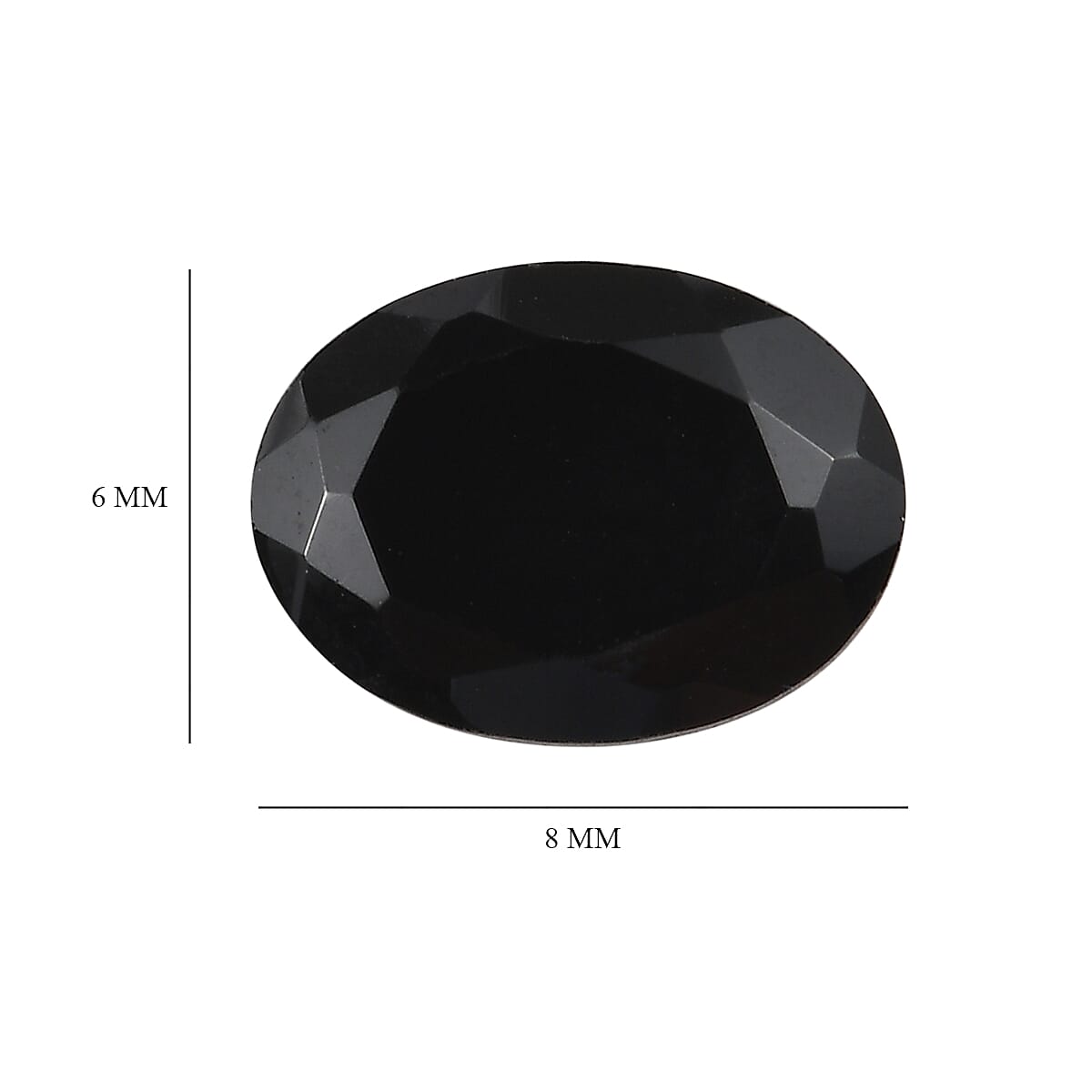 Thai Black Spinel Set of 2 (Ovl 8x6 mm) 2.66 ctw Loose Gemstone