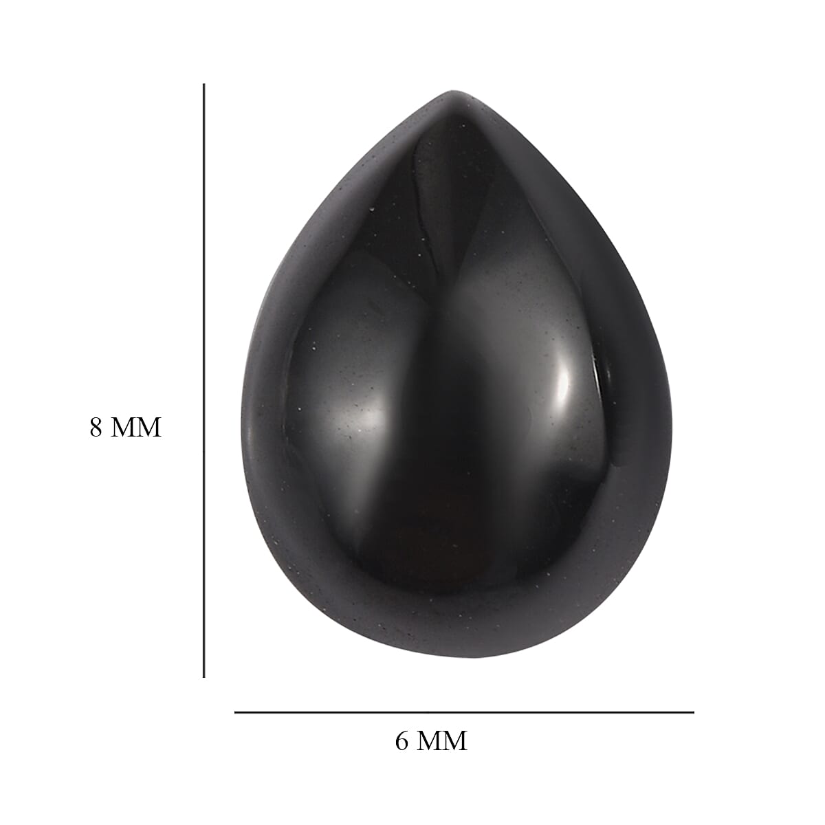Thai Black Spinel Set of 2 (Pear 8x6 mm) 3.28 ctw Loose Gemstone