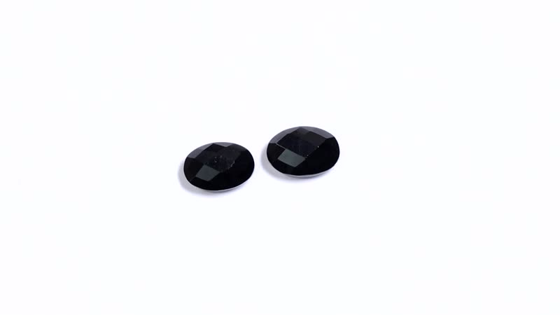Thai Black Spinel Set of 2 (Rnd 6 mm) 1.78 ctw Loose Gemstone