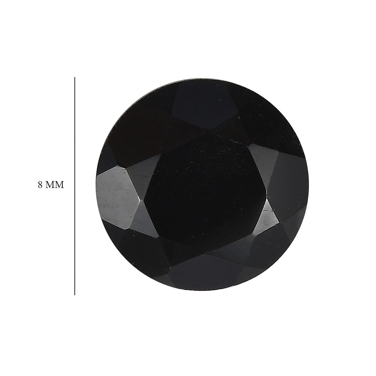 Thai Black Spinel Set of 2 (Rnd 8 mm) 4.14 ctw Loose Gemstone