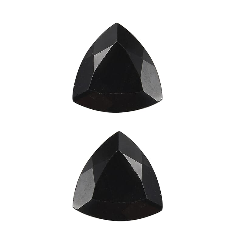 Thai Black Spinel Set of 2 (Rnd 7 mm) 2.59 ctw Loose Gemstone