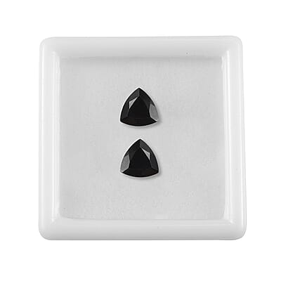 Thai Black Spinel Set of 2 (Rnd 7 mm) 2.59 ctw Loose Gemstone