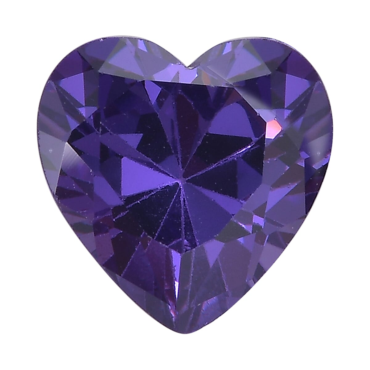 Simulated Blue Diamond (Hrt 8 mm) Loose Gemstone 2.91 ctw Loose Gemstone