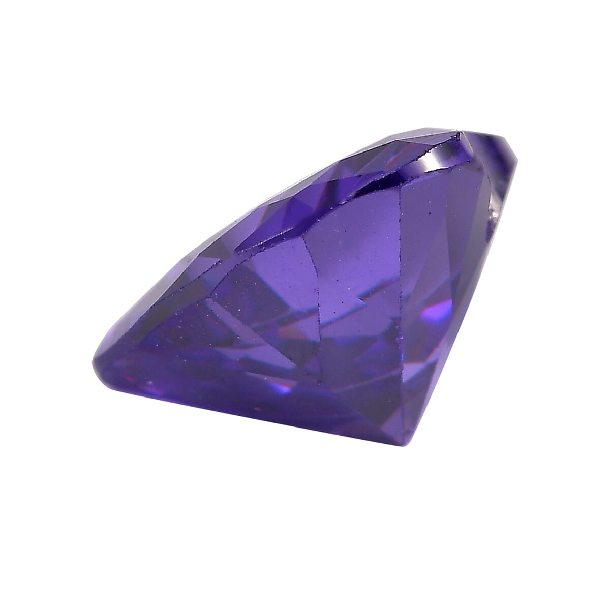 Simulated Blue Diamond (Hrt 8 mm) Loose Gemstone 2.91 ctw Loose Gemstone