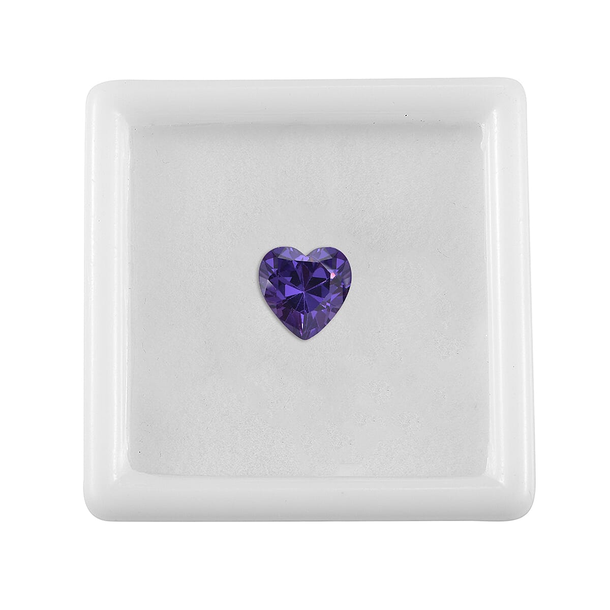 Simulated Blue Diamond (Hrt 8 mm) Loose Gemstone 2.91 ctw Loose Gemstone image number 3