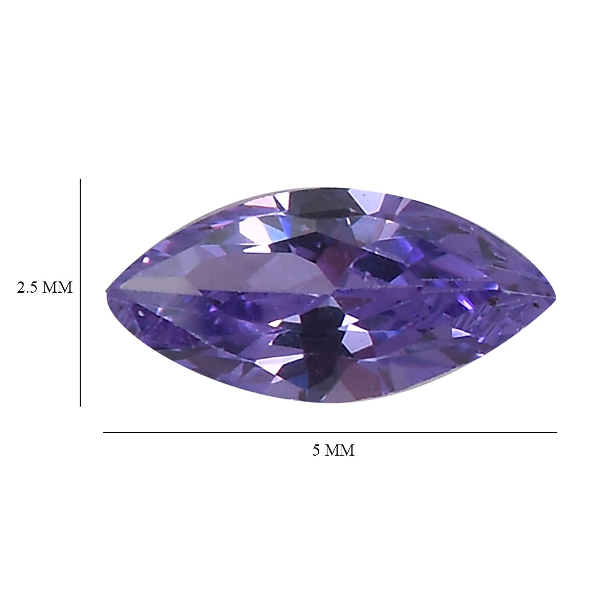 Simulated Blue Diamond Set of 2 (Mrq 5x2.5 mm) 0.39 ctw Loose Gemstone