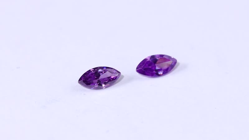 Simulated Blue Diamond Set of 2 (Mrq 6x3 mm) 0.64 ctw Loose Gemstone