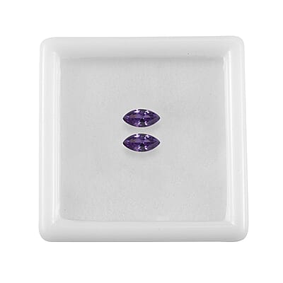 Simulated Blue Diamond Set of 2 (Mrq 6x3 mm) 0.64 ctw Loose Gemstone