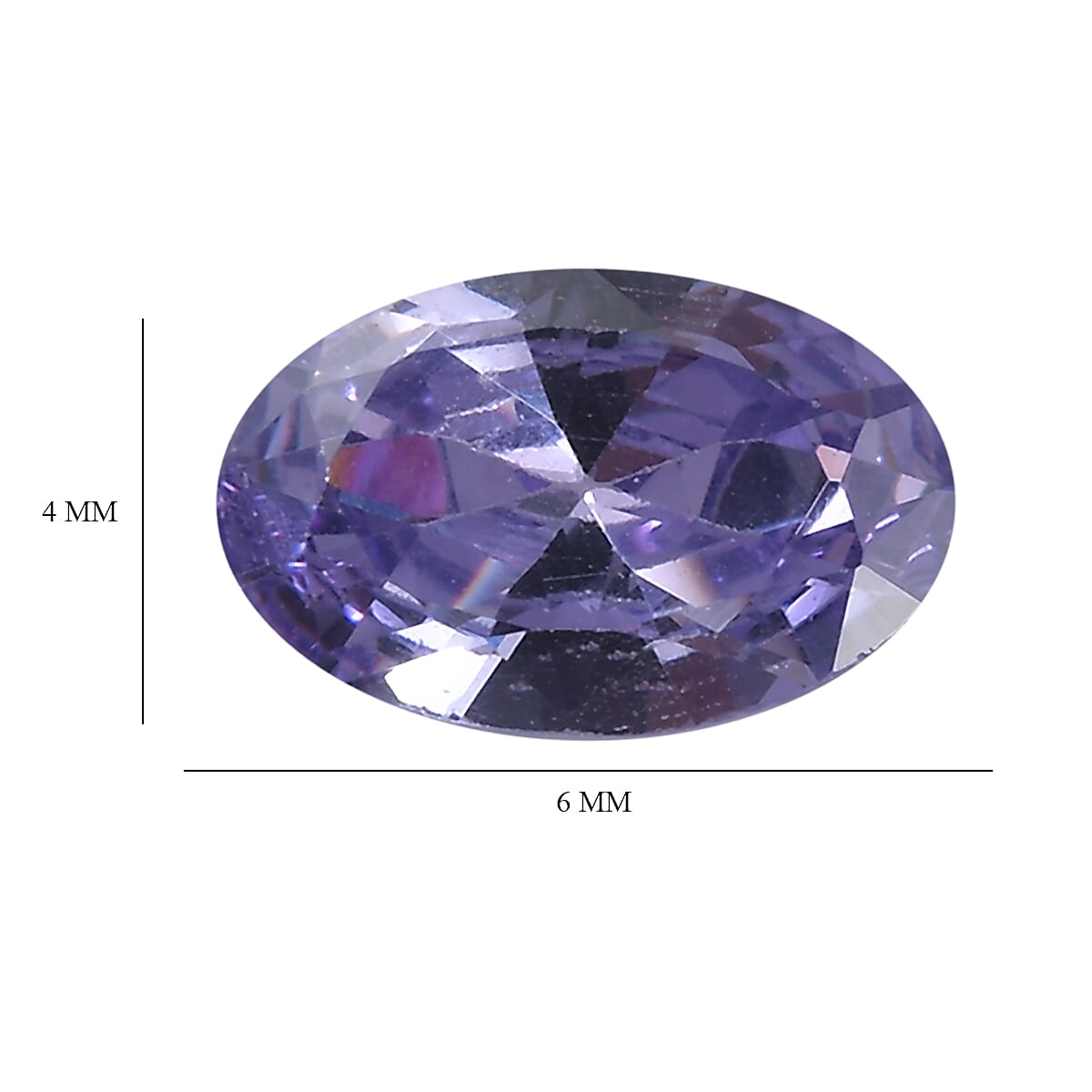 Simulated Blue Diamond Set of 2 (Ovl 6x4 mm) 1.24 ctw Loose Gemstone