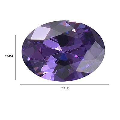 Simulated Blue Diamond Set of 2 (Ovl 7x5 mm) 2.40 ctw Loose Gemstone