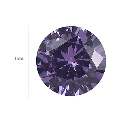 Simulated Blue Diamond Set of 2 (Rnd 5 mm) 1.61 ctw Loose Gemstone