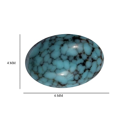 AA Blue Moon Turquoise Set of 2 (Ovl 6x4 mm) 0.80 ctw Loose Gemstone