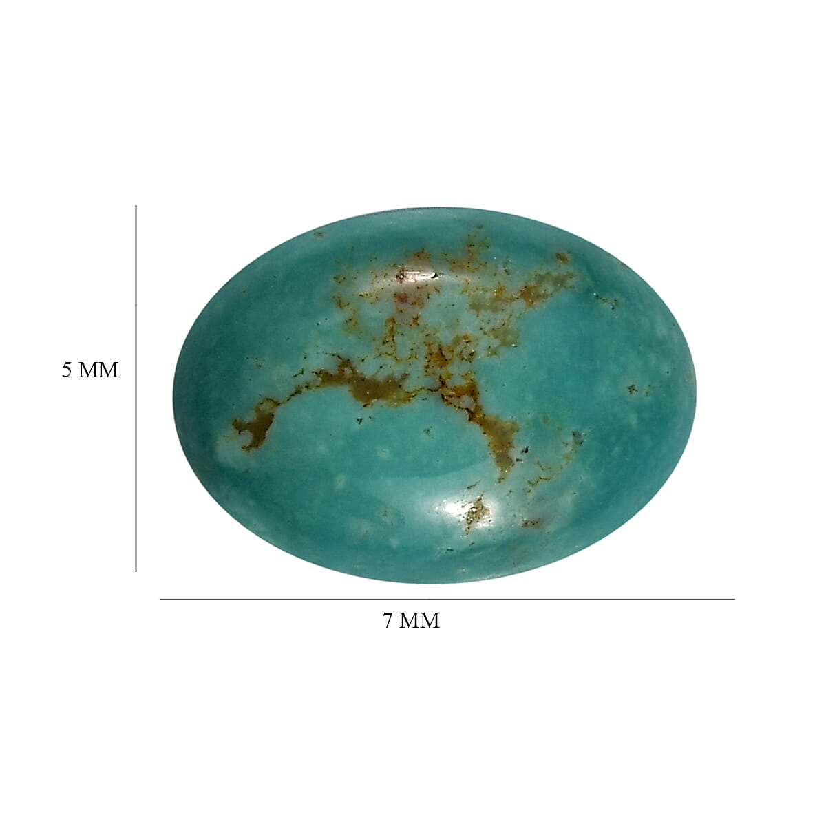 Blue Moon Turquoise (Ovl 7x5 mm) 0.59 ctw Loose Gemstone