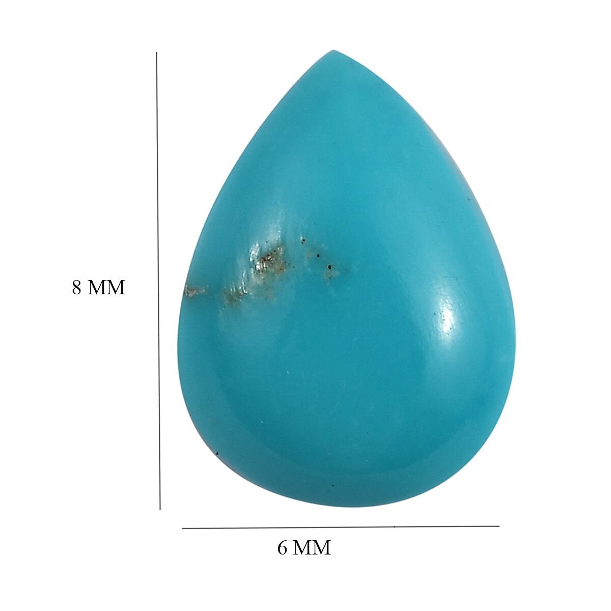 Blue Ridge Turquoise (Pear 8x6 mm) 0.94 ctw Loose Gemstone