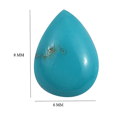 Blue Ridge Turquoise (Pear 8x6 mm) 0.94 ctw Loose Gemstone