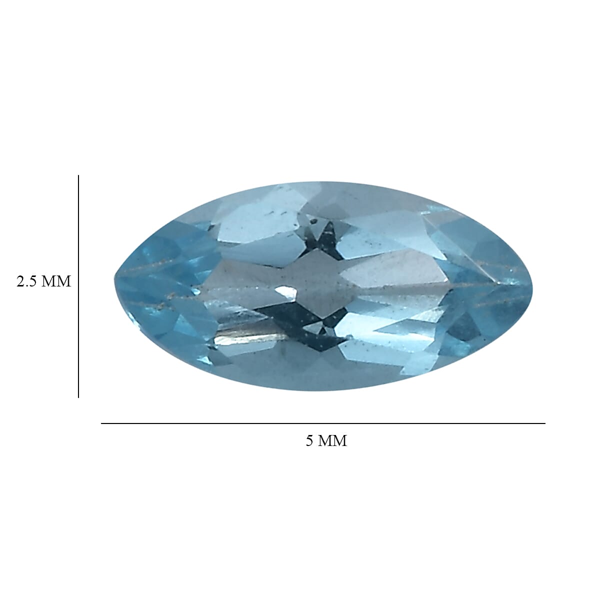 Blue Topaz Set of 2 (Mrq 5x2.5 mm) 0.30 ctw Loose Gemstone