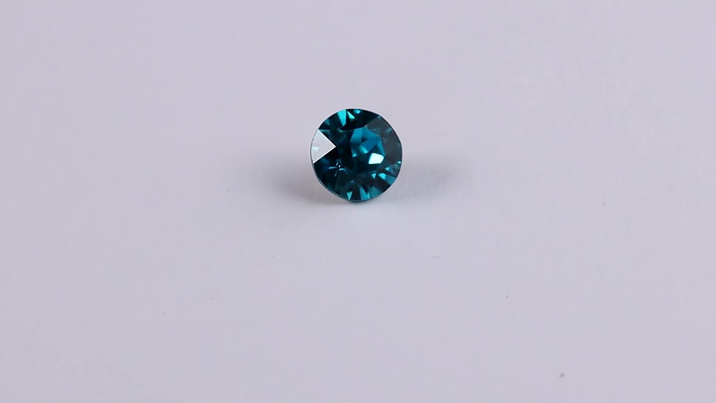 Blue Zircon Crystal by Swarovski (Rnd 6.25 mm) 0.76 ctw Loose Gemstone