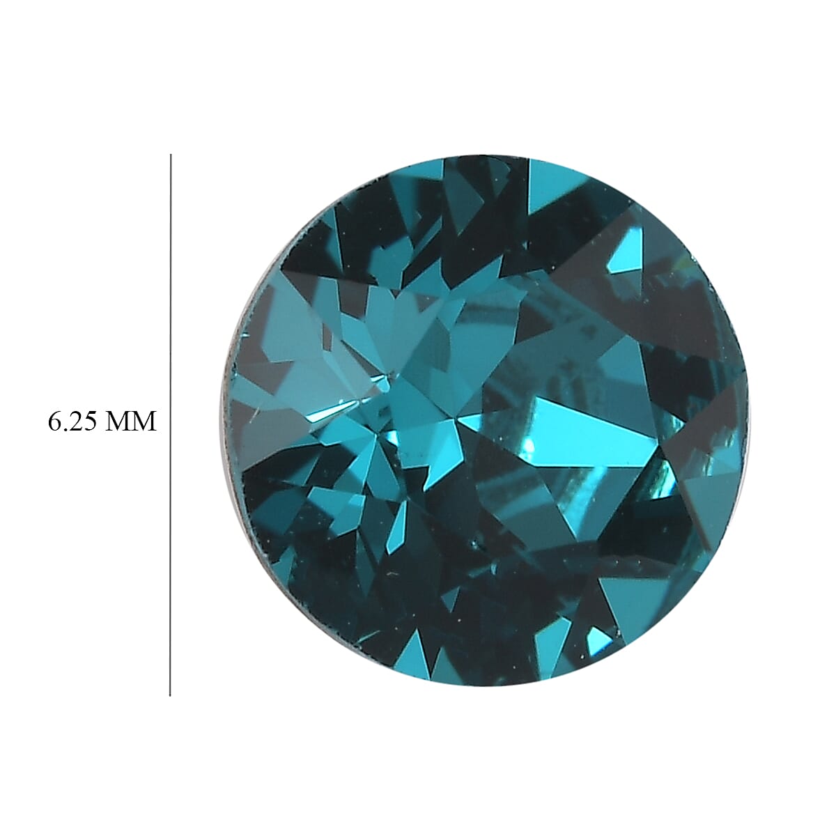 Blue Zircon Crystal by Swarovski (Rnd 6.25 mm) 0.76 ctw Loose Gemstone image number 4