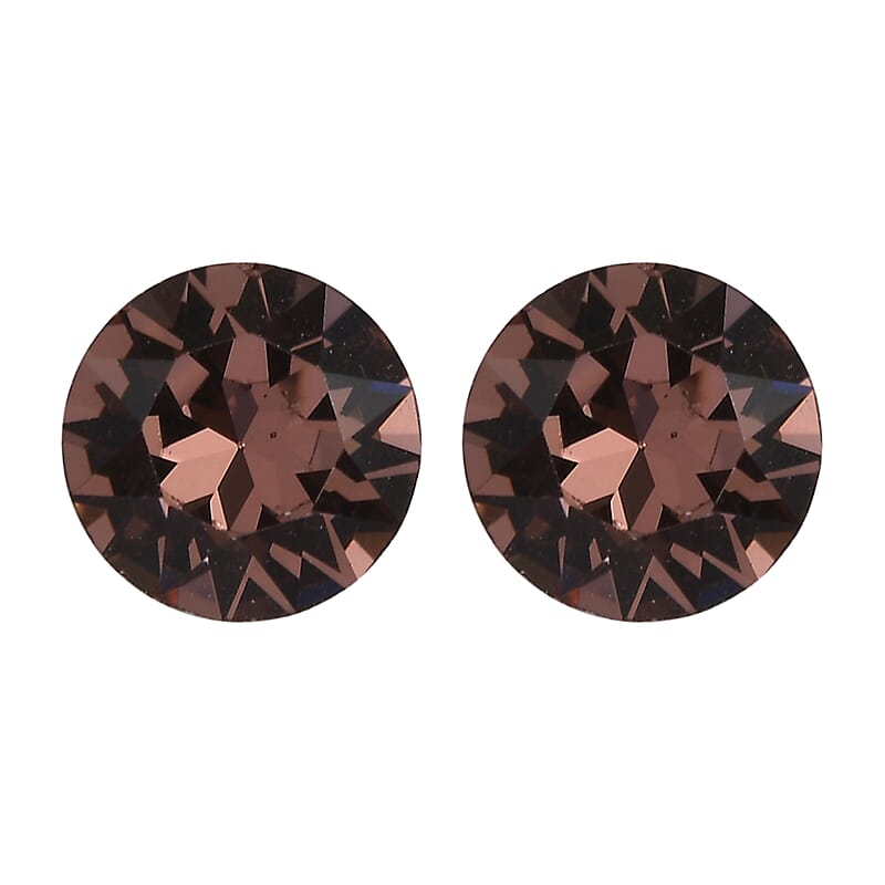 Blush Rose Crystal by Swarovski Set of 2 (Rnd 5.3 mm) 0.82 ctw Loose Gemstone
